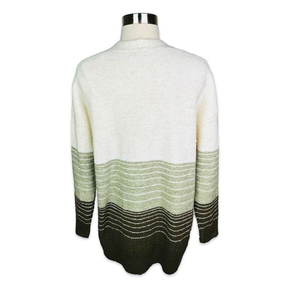 Pink Clover Color Block Striped Oversized Cardigan - Size Large - Picture 3 of 4